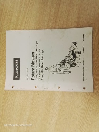 Ransomes parts list rotary - ransomes,