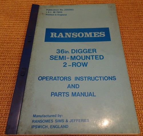 Ransomes 36in digger - ransomes,